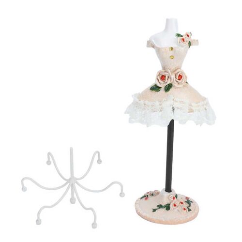 Boîte De Mariage Portable, Présentoir De Bijoux, Boucles D'oreilles, Colliers, Support De Poupée En Polyrésine Avec Support Rotatif