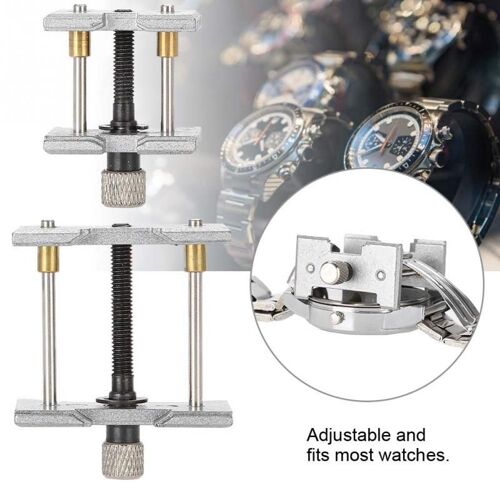 Support De Mouvement De Montre Professionnel 2 En 1, Pince À Étau Réglable, Outil De Réparation De Boîtier De Montre, Outils De Réparation D'horlogerie