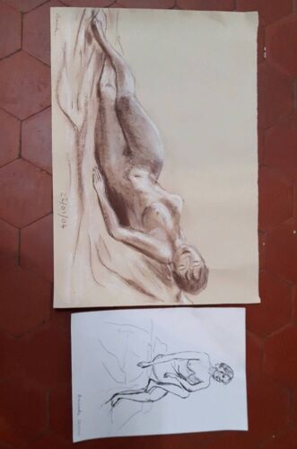 2 Dessins D Amande Datés Du 22/01/04 Et Du 26/05/04