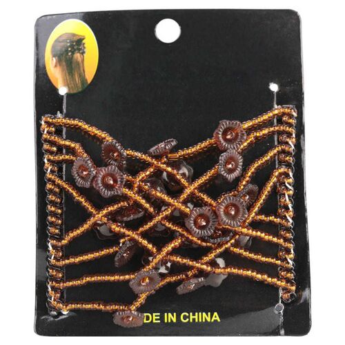 Accessoires De Cheveux En Plastique Extensible Pour Femmes, Clip De Peigne À Double Rangée De Perles De Fleurs Décontractées