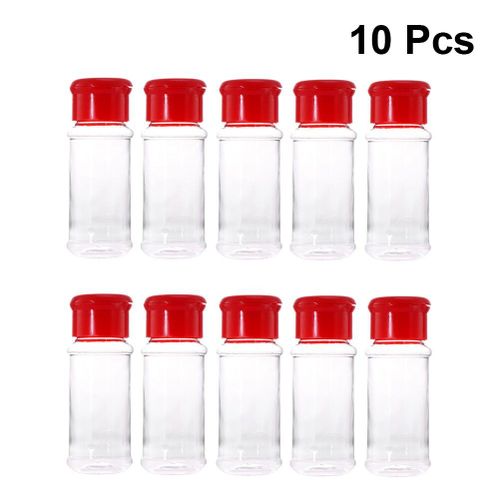 Bouteilles D'Assaisonnement En Plastique Transparent, 10 Pièces, Pot À Épices, Cruet, Poivrière, Salière, Pot À Épices Pour Barbecue De Cuisine