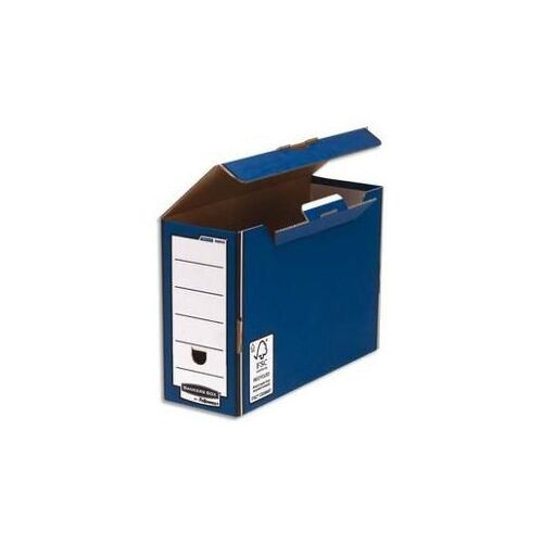 Fellowes Lot De 10 Boites Archive Presto Premium Dos De 12 Cm Bleue