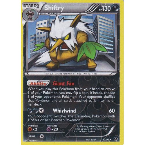 Carte Pokemon - Shiftry ( Tengalice ) - 72/99 - Holo Reverse - Destinees Futures - Version Anglaise -
