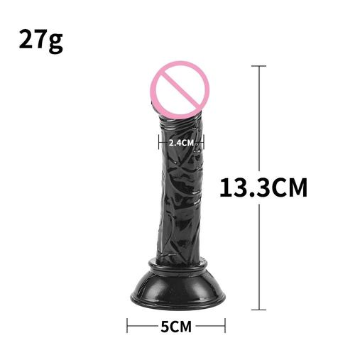 Black Mini Gode En Msi Douce Pour Femme, Ventouse Artificielle Éducative, Petit Pénis, Vagin, Prise Anale, Jouets Sexuels, Bonne Qualité