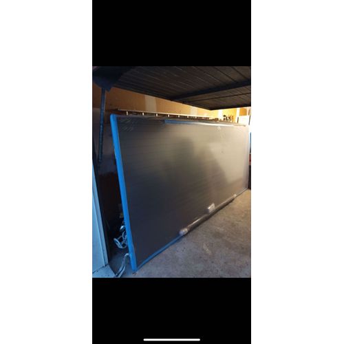 Portail Coulissant 3,7x1,8m Gris 