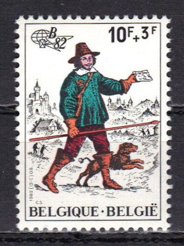Belgique 1982 : "Belgica 82" : Exposition Philatélique Mondiale : Messager De Nuremberg - Timbre 10 F.  + 3 F.  Neuf **