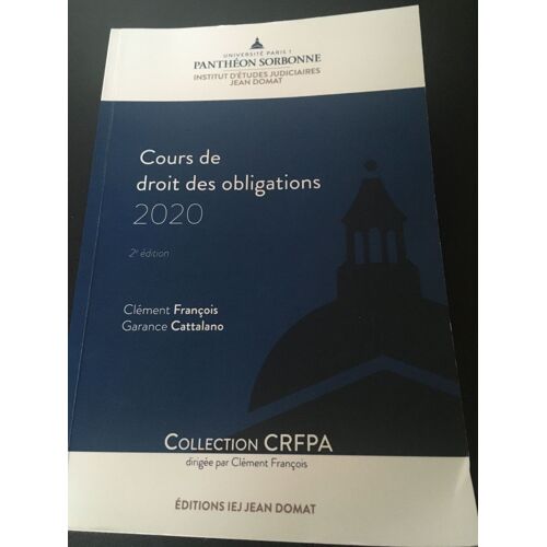 Cours De Droit Des Obligations 2020