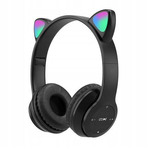 Casque sans fil oreille de chat avec microphone non