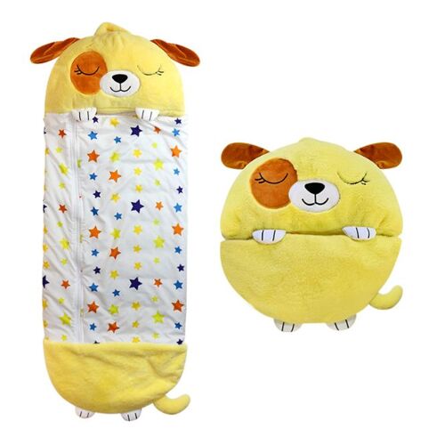 Happy Nappers Oreiller 2 En 1 Qui Se Transforme En Sac De Couchage, Pyjamas Pour Enfants D'une Seule Pièce (Jaune)