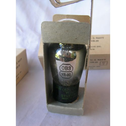 Ww2 Us Lampe Radio Américaine Daté 8/45 Vt184 Tube Jan-Chs-Ob3/Vr90 20 Sept1956