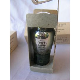 Ww2 Us Lampe Radio Américaine Daté 8/45 Vt184 Tube Jan-Chs-Ob3/Vr90 20 Sept1956