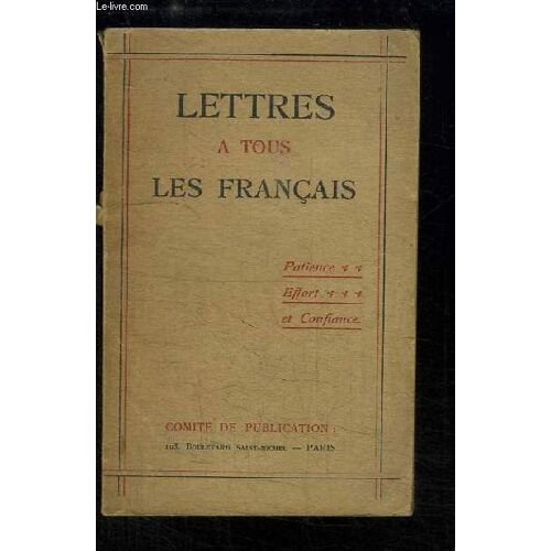 Lettres À Tous Les Français.
