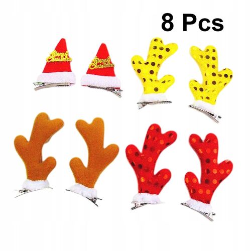 4 Paires De Pinces A Cheveux Pinces A Cheveux De Noël Multicolore