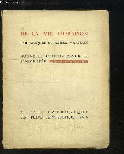 De La Vie D'oraison.