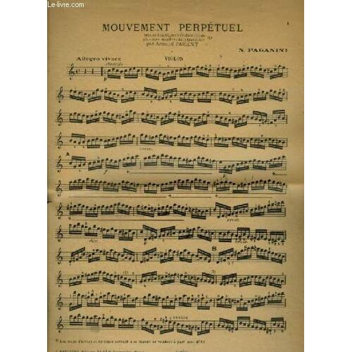 Mouvement Perpetuel - Pour Violon.