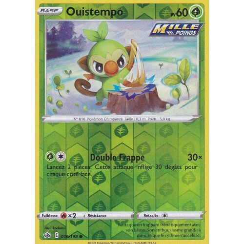 Carte Pokemon - Ouistempo - 016/198 - Reverse - Épée Et Bouclier 6 - Règne De Glace - Vf