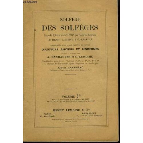 Solfege Des Solfeges - Volume 3 B.
