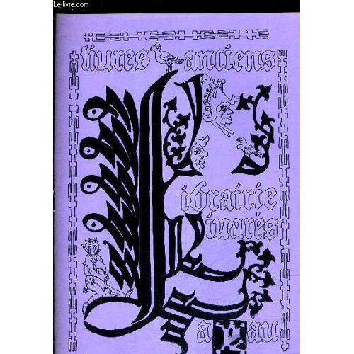 Catalogue Librairie Rivares - Livres Anciens.