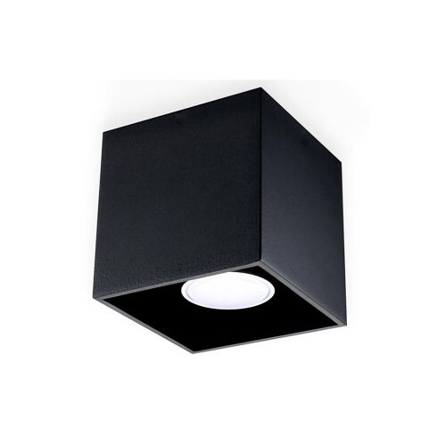 Plafonnier Cubique Design Quid - Aluminium - Noir