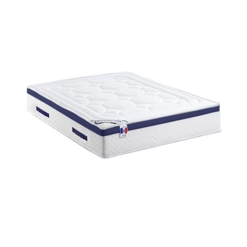 Matelas ressorts ensachés mémoire de forme dessin placé MARQUIS de DREAMEA - ép. 30cm - 160 x 200 cm - Bleu