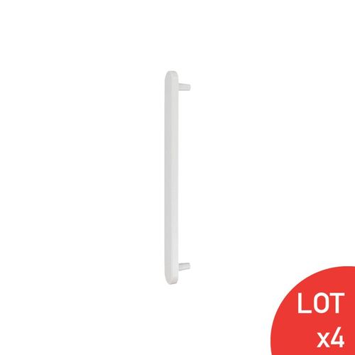 Plaque aveugle et anti-vol aluminium blanc RAL9016 LOT DE 4
