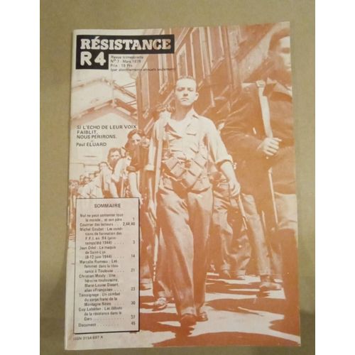 Résistance R4 Revue Trimestrielle N° 7 Mars 1979