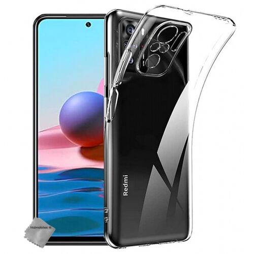 Housse etui coque gel fine Xiaomi Redmi Note 10 4G + verre trempe - TRANSPARENT TPU