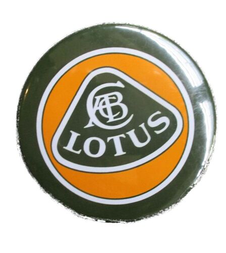 Magnet Rond 6 Cm Lotus Vert Kaki Et Orange Deco Garage Diner Loft