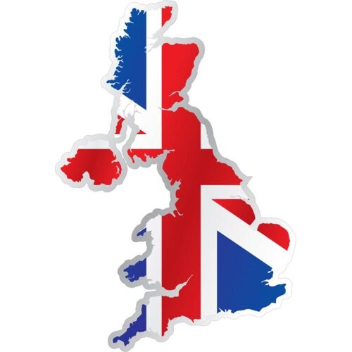 Autocollant Sticker Drapeau Carte Anglais Uk Union Jack Royaume Uni Moto Voiture