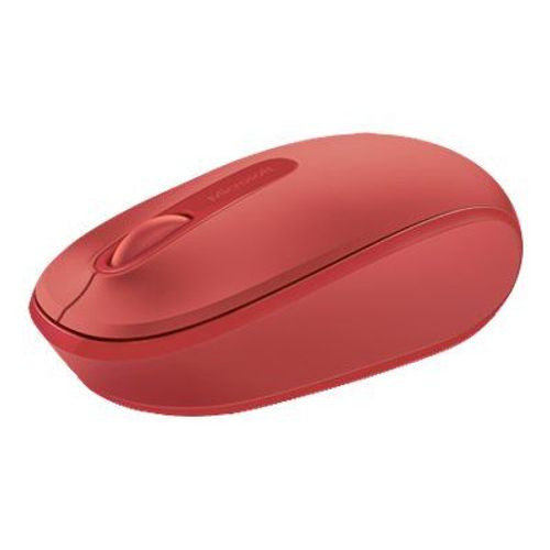 Souris mobile sans fil Microsoft 1850 - Souris - droitiers et gauchers - optique - 3 boutons - sans fil - 2.4 GHz - récepteur sans fil USB - rouge flamme