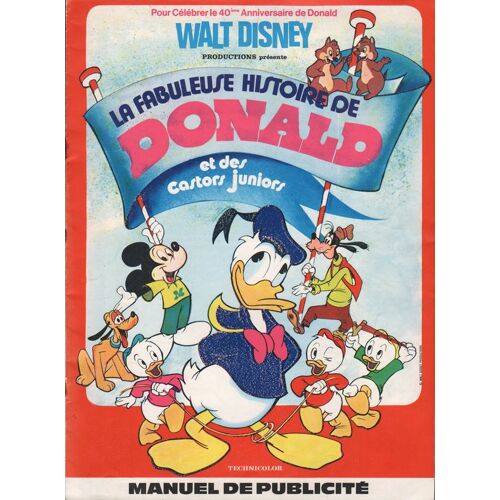 La Fabuleuse Histoire De Donald Et Des Castors Juniors, Synopsis Dépliant, Walt Disney