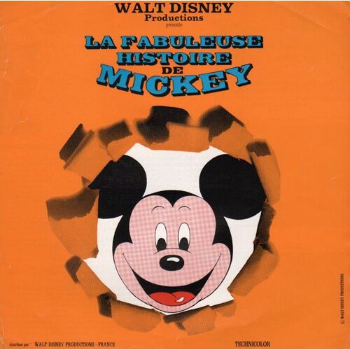 La Fabuleuse Histoire De Mickey, Synopsis Dépliant, Walt Disney, De William Beaudine Et Ward Kimball