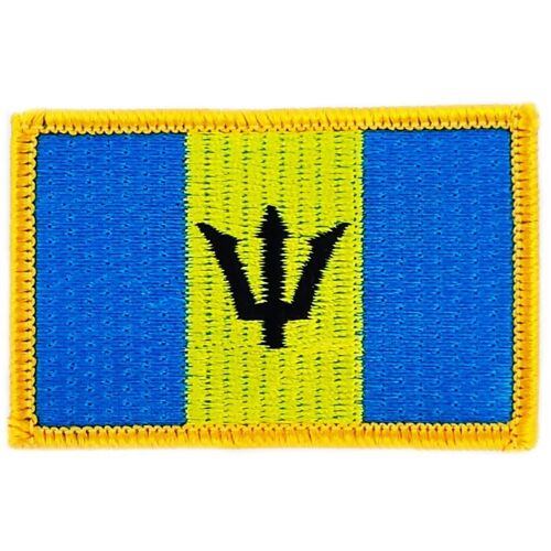 Patch Écusson Brodé Drapeau La Barbade Barbados Thermocollant Insigne Blason