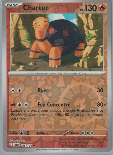 Carte Pokémon - Chartor - 035/198 - Reverse - Ecarlate Et Violet -