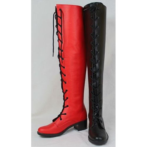 Chaussures Bottes Bottines Boots Amnesia Heroine Shin Coeur Heart Simili Cuir Jeu Video Visual Novel Harem Shoujo Black Sugar Boutique Mode Lolita Déguisements Cosplay Anime Manga Paris