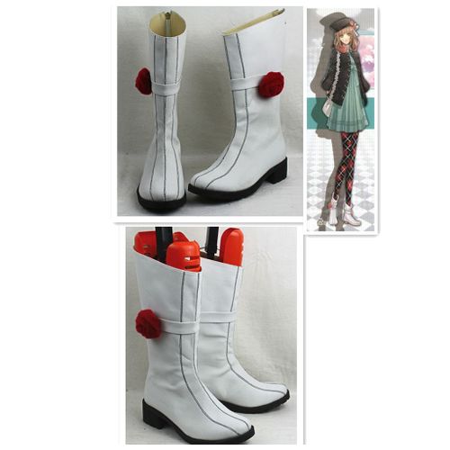 Chaussures Bottes Bottines Boots Amnesia Heroine Sans Nom Fleur Kawaii Mignon Simili Cuir Jeu Video Visual Novel Harem Shoujo Black Sugar Boutique Mode Lolita Déguisements Cosplay Anime Manga Paris