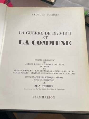 Livre De 1971  Éditions Flammarion La Guerre De 1870 1871 Et La Commune