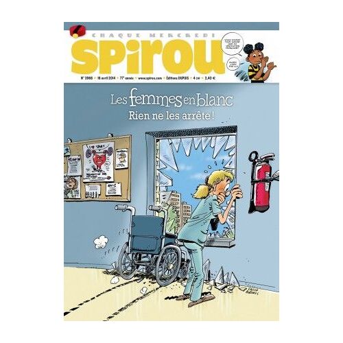 Spirou 3966 :  Les Femmes En Blancs  Rien Ne Les Arrête !