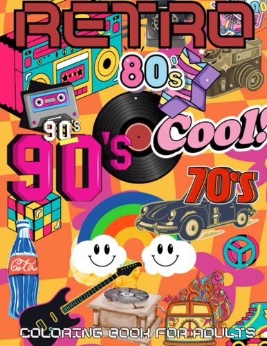 Peace, Love & Groovy Adult Coloring Book: Flower Power Coloring Book:A Nostalgic Tribute To The Whimsical Escape,Ideal Gift For Stress Relief And ... The Fun & Fashion Of Hippie Lifestyle