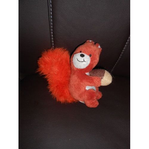 Doudou Écureuil Orange Avec Gland " Atlas"