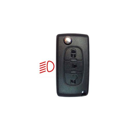 Coque De Clé, Clé De Voiture + Lame, 3 Boutons Haute Qualité Compatible Psa Peugeot Citroën