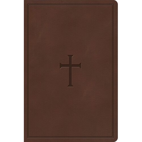 Csb Giant Print Reference Bible, Brown Leathertouch, Indexed