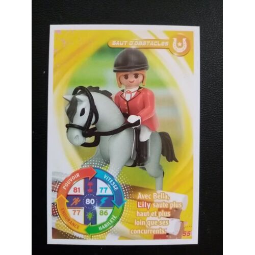 Playmobil - Carte Carrefour N°55 - Equitation : Saut D'obstacles