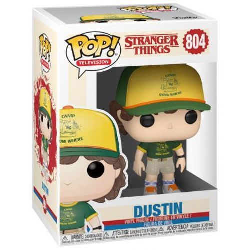 Stranger Things - Figurine Pop! Dustin (At Camp) 9 Cm