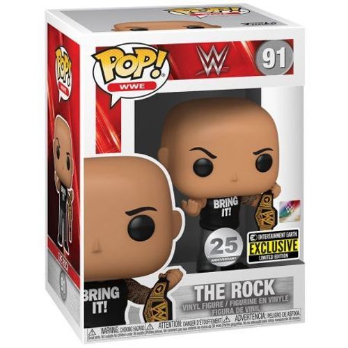 Figurine Funko Pop - Wwe N°91 - The Rock Avec Ceinture De Champion (56775)