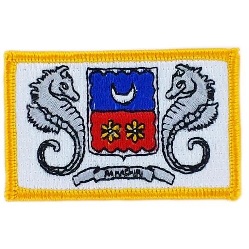 Patch Écusson Brodé Drapeau  Mayotte  Thermocollant  Insigne Blason