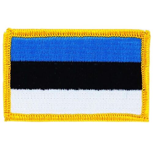 Patch Écusson Brodé Drapeau Estonie Estonien Flag Thermocollant Blason Insigne