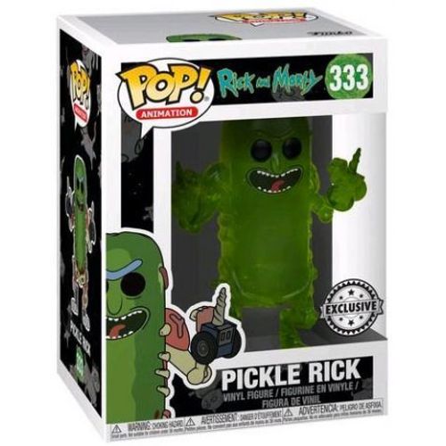 Figurine Rick And Morty - Pickle Rick Translucent Exclusive Pop 10cm