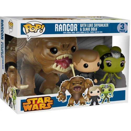 Figurine Pop - Star Wars Classique - Pack Rancor, Luke Et Oola - Funko Pop