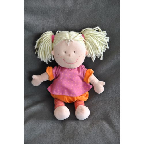Peluche Doudou Poupée De Chiffon Blonde Robe À Étoile Fnac Eveil & Jeux 34 Cm